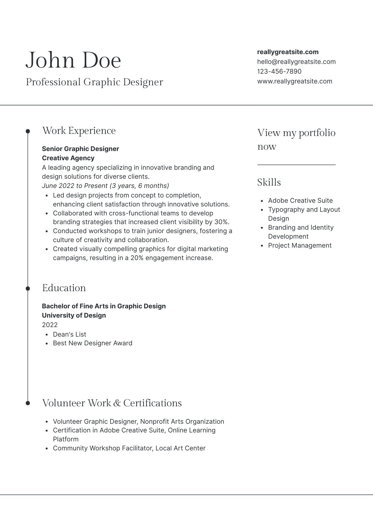 Modern Resume Template Digital Product Collection