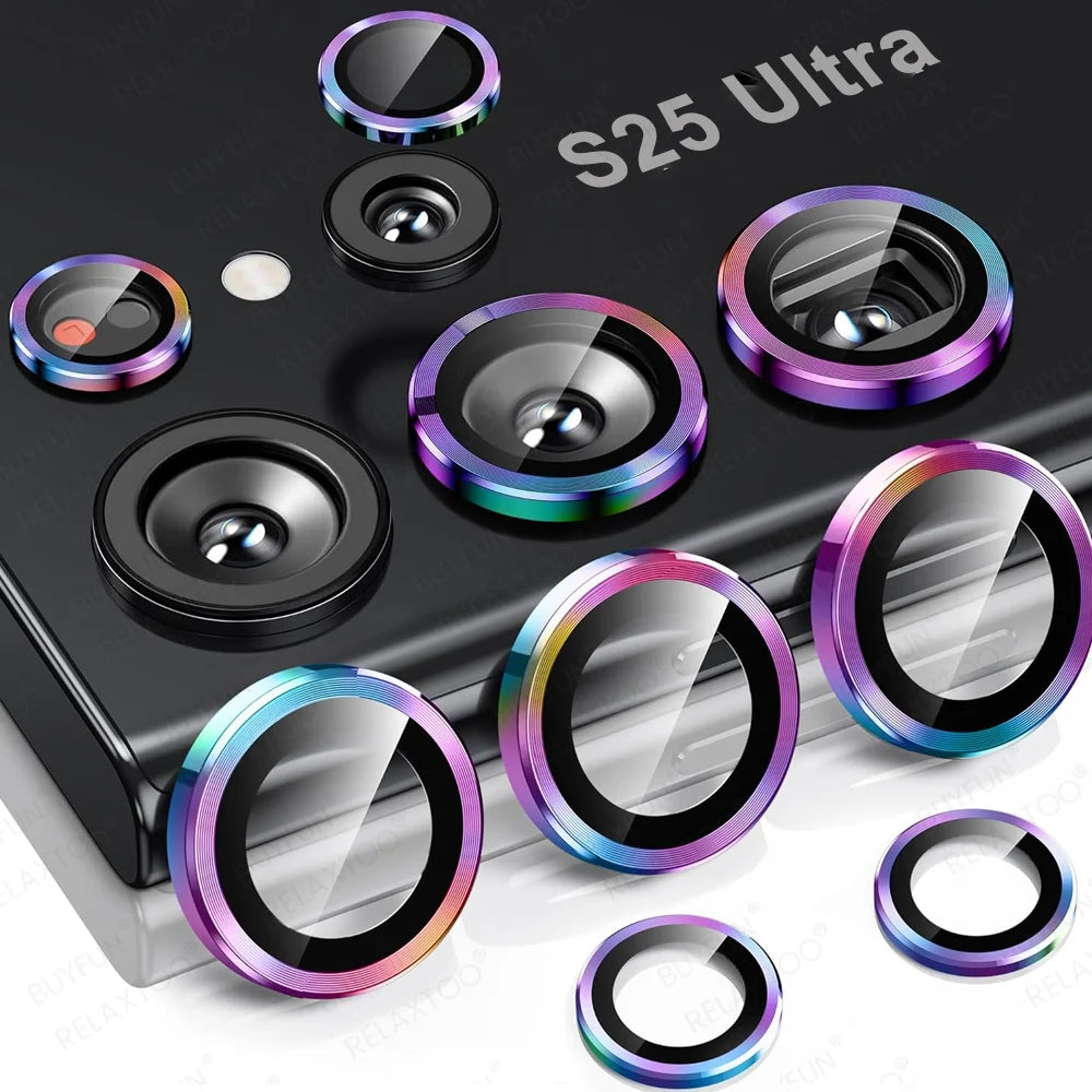 Samung S25 Ultra Glass HD Lens Ring for Samsung Galaxy S25Ultra S 25 plus Samsungs25 S25U 5G 3D Metal Camera Protector Case Cap