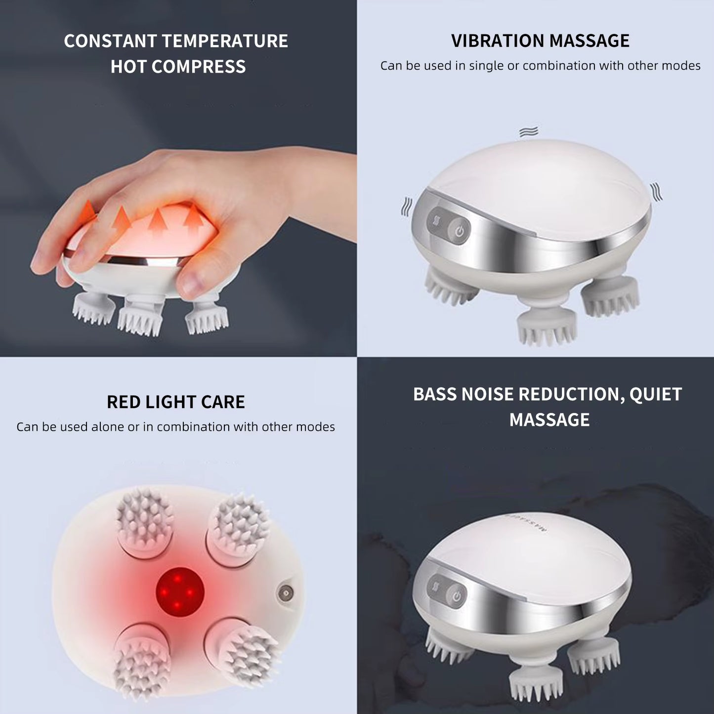 Revitalize Your Hair and Relax with the Smart Red Light Scalp Massager for Ultimate Growth