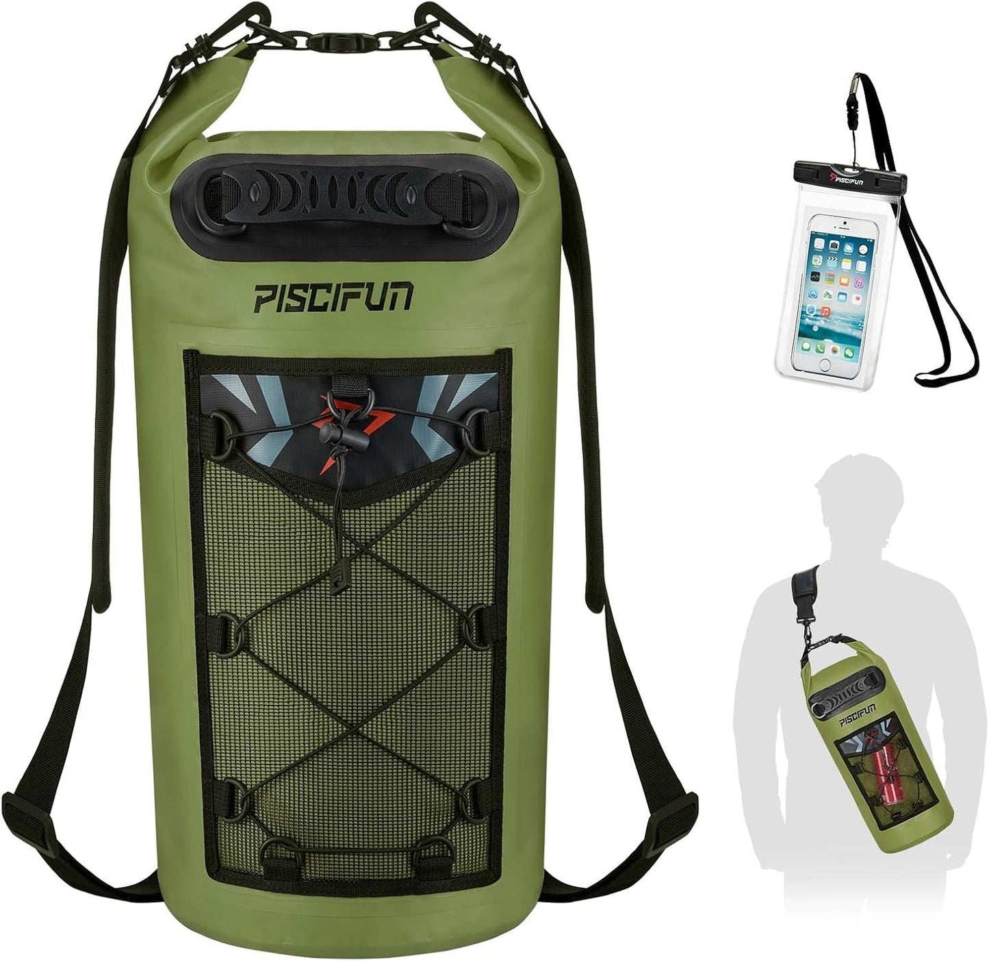 Ultimate Waterproof Floating Dry Bag Backpack with Phone Case - Ideal for Boating, Kayaking, and Fishing (Available in 10L, 20L, 30L, 40L)