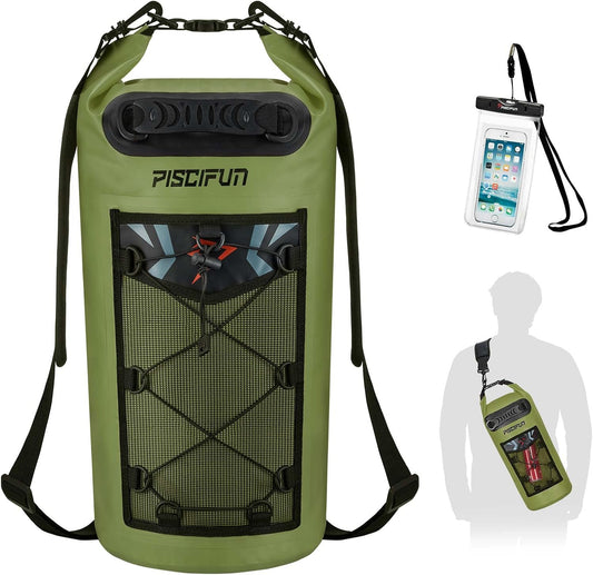 Ultimate Waterproof Floating Dry Bag Backpack with Phone Case - Ideal for Boating, Kayaking, and Fishing (Available in 10L, 20L, 30L, 40L)