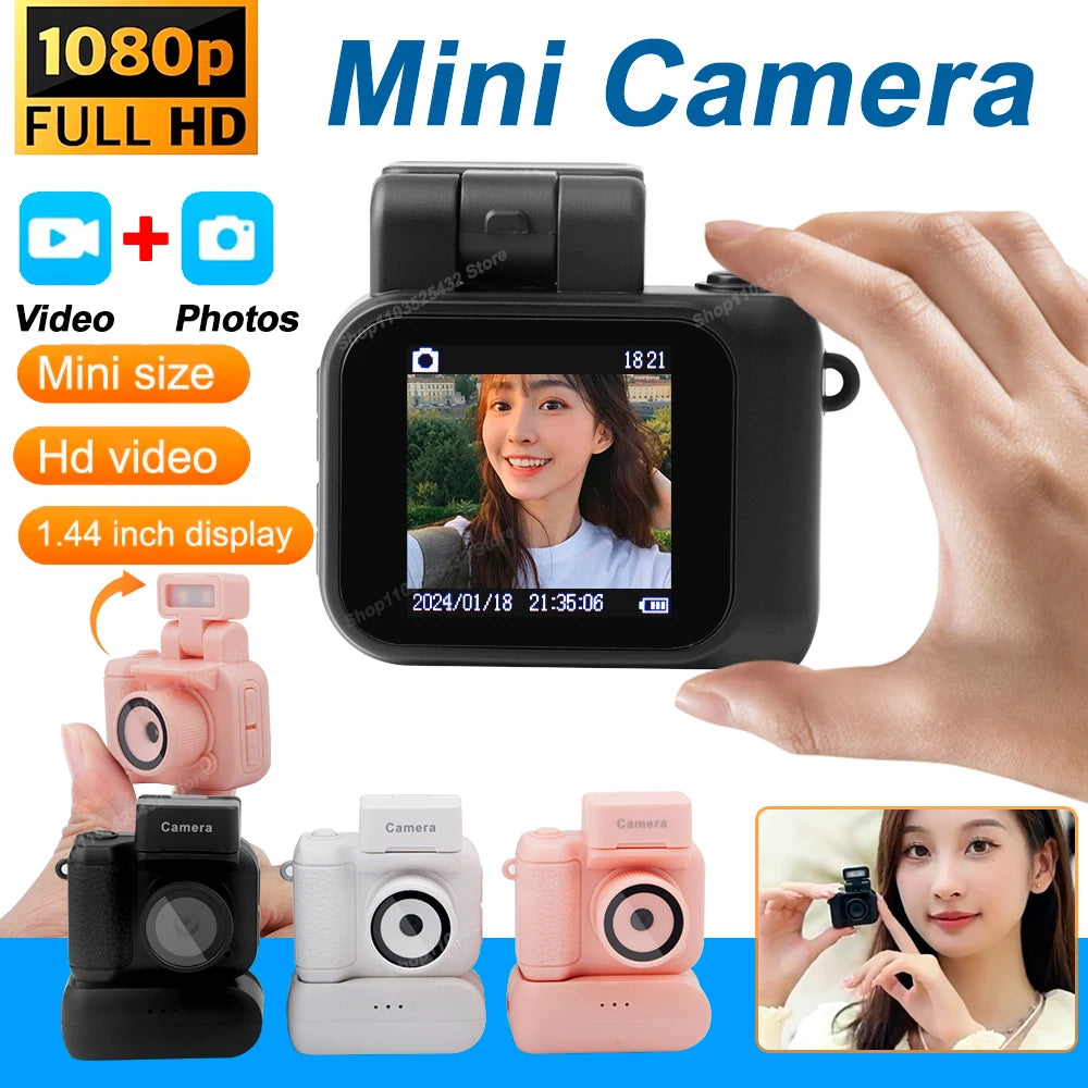 Ultra Compact Retro Mini Camera Y4000 - Capture Stunning HD 1080P Videos with Built-in Screen, Flash Lamp & Battery Dock!