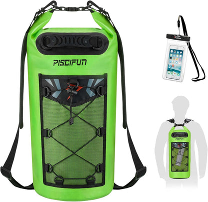Ultimate Waterproof Floating Dry Bag Backpack with Phone Case - Ideal for Boating, Kayaking, and Fishing (Available in 10L, 20L, 30L, 40L)