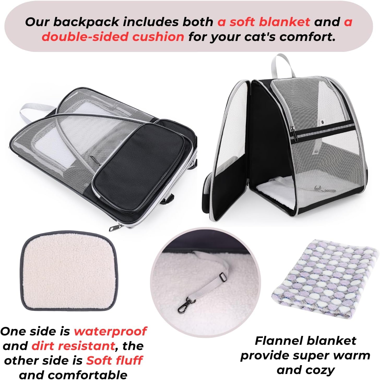 Ultimate Pet Carrier Backpack - Airline Approved, Fully Ventilated Mesh for Dogs & Cats - Perfect for Travel, Hiking & Outdoor Adventures!