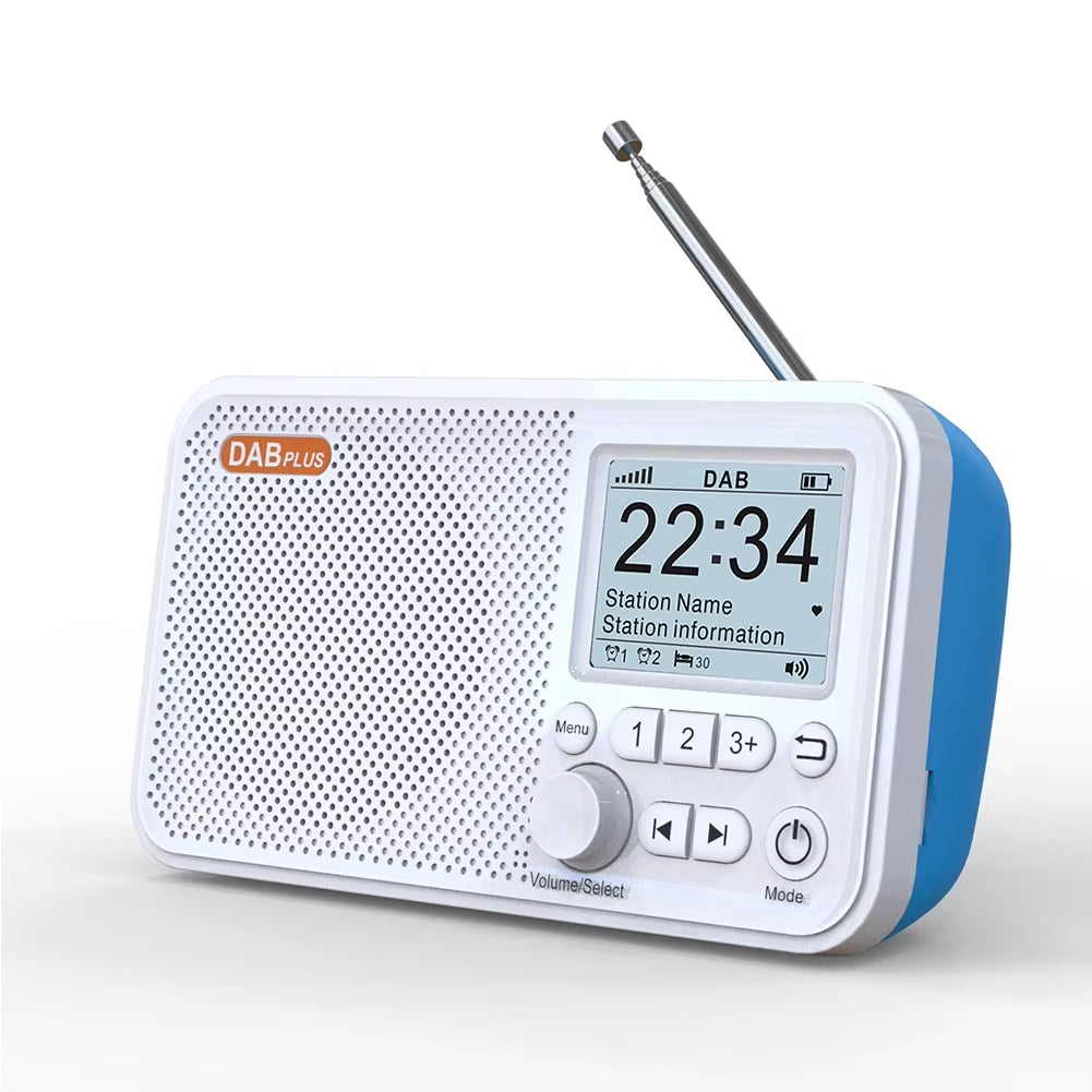 C10 Radio Portable Radio LCD Screen Alarm Clock DAB DAB+ FM Bluetooth-Compatible Broadcasting Radio Supports TF Card MP3 Player