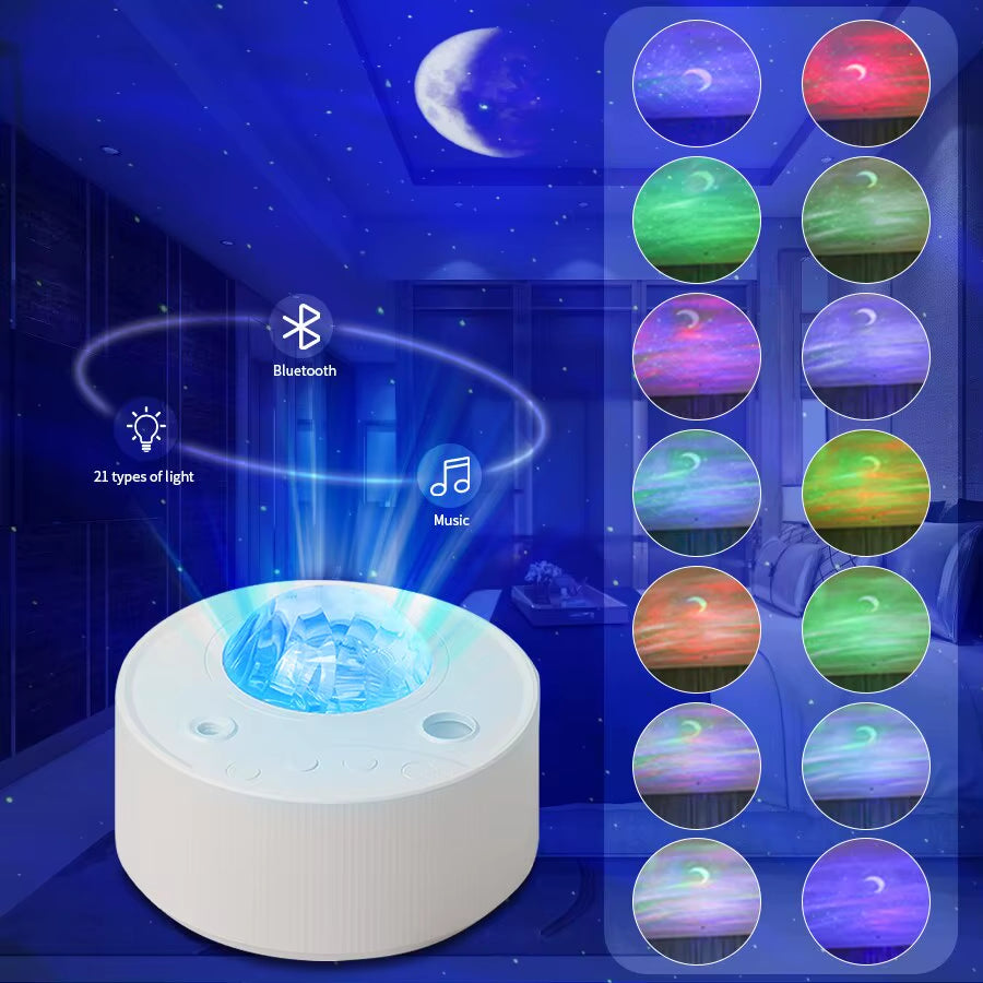 Enchanting Northern Lights LED Galaxy Projector - Bluetooth Music & Star Projection Lamp for Dreamy Bedroom Decor & Perfect Child Gift