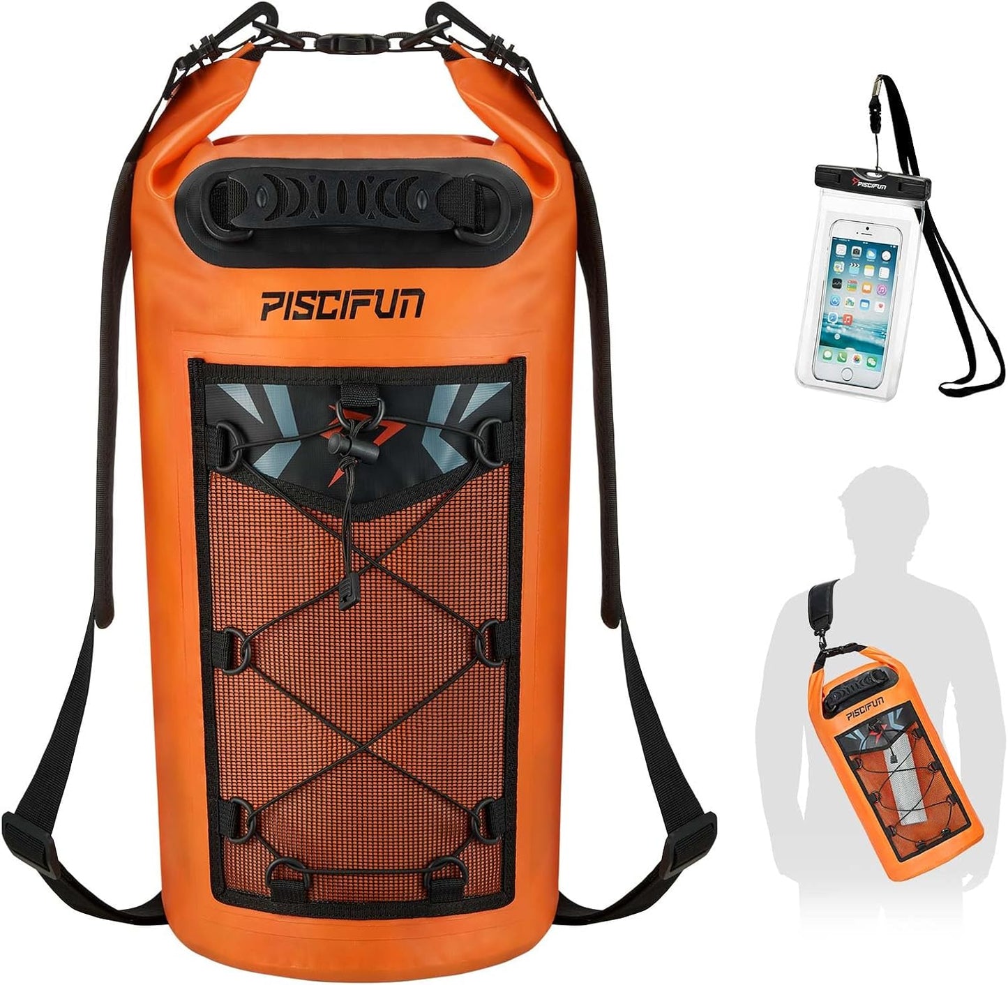 Ultimate Waterproof Floating Dry Bag Backpack with Phone Case - Ideal for Boating, Kayaking, and Fishing (Available in 10L, 20L, 30L, 40L)
