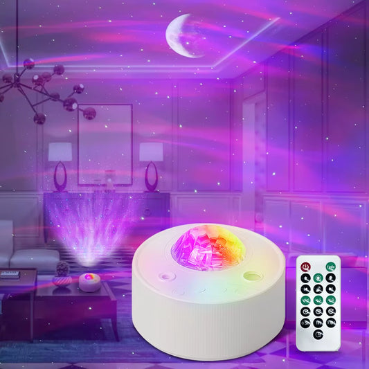 Enchanting Northern Lights LED Galaxy Projector - Bluetooth Music & Star Projection Lamp for Dreamy Bedroom Decor & Perfect Child Gift