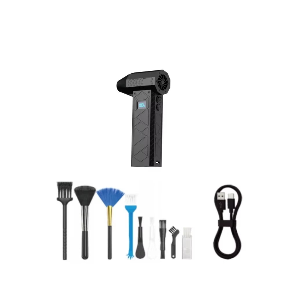 High-Speed Electric Air Blower 180,000 RPM with Digital Display - Portable Turbo Fan for Powerful Dust Removal