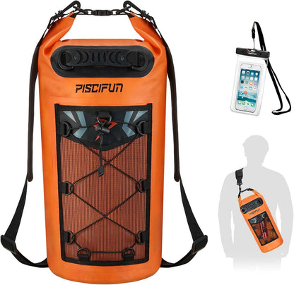 Ultimate Waterproof Floating Dry Bag Backpack with Phone Case - Ideal for Boating, Kayaking, and Fishing (Available in 10L, 20L, 30L, 40L)