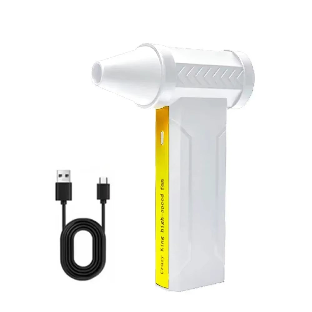 High-Speed 800,000RPM USB Rechargeable Turbo Air Blower - Powerful Brushless Motor Dust Removal Fan