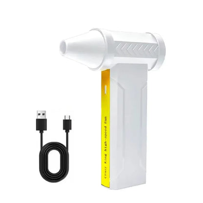 High-Speed 800,000RPM USB Rechargeable Turbo Air Blower - Powerful Brushless Motor Dust Removal Fan
