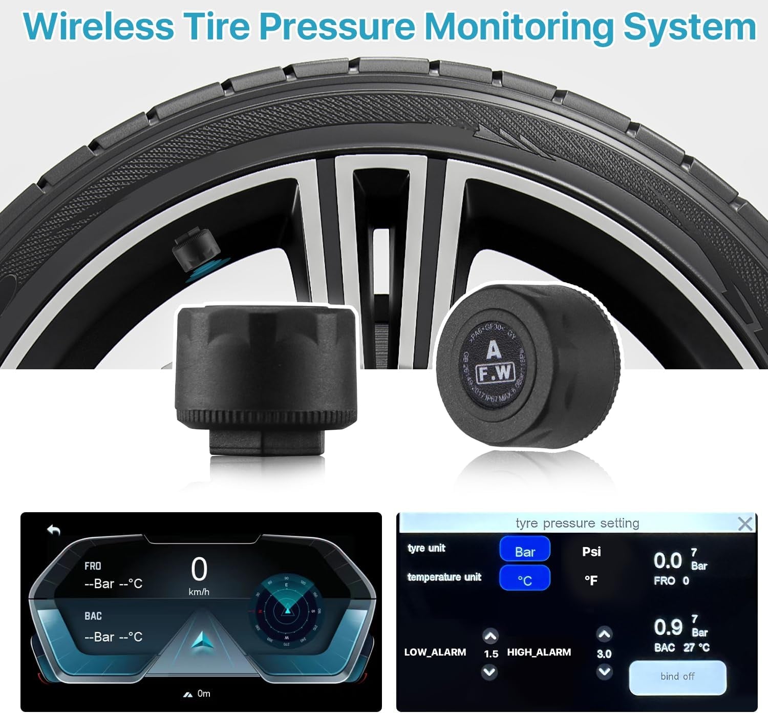 Revolutionary Motorcycle DVR Dash Cam - HD 1080P, Wireless Carplay & Android Auto, TPMS, GPS, G-Sensor, 5" Touch Screen, Waterproof & Bluetooth Enabled - MT02