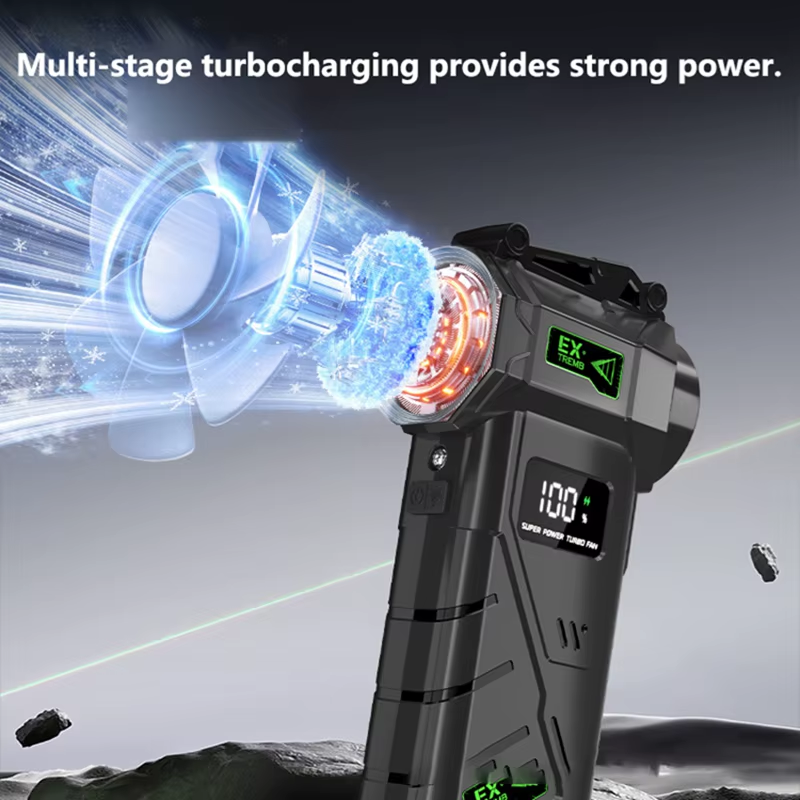 Unleash Powerful Cleaning with the Ultra-Powerful Turbo Air Blower – High-Speed Brushless Fan Featuring LED Lighting