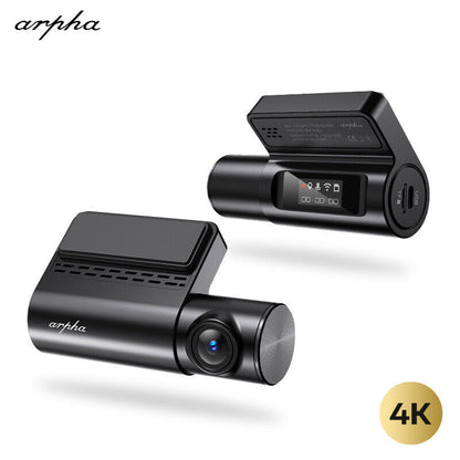 Ultra HD 4K WiFi Dash Cam with G-Sensor & Parking Mode - Free App & GPS Video Recorder for Ultimate Car Security