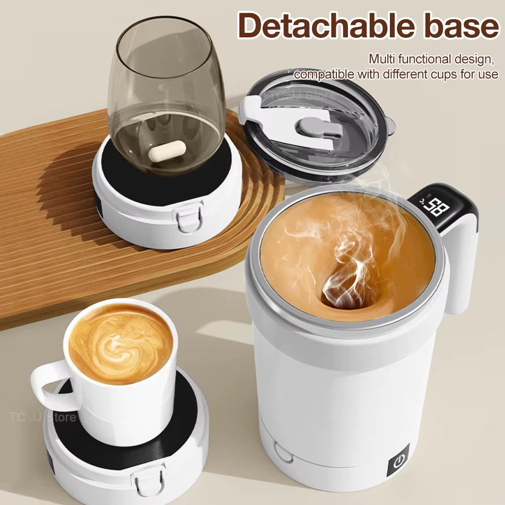 Effortless Hot Beverages: Revolutionary Rechargeable Automatic Stirring Mug with Electric Magnetic Mixer!