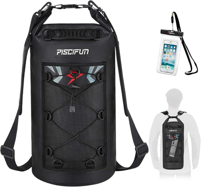 Ultimate Waterproof Floating Dry Bag Backpack with Phone Case - Ideal for Boating, Kayaking, and Fishing (Available in 10L, 20L, 30L, 40L)