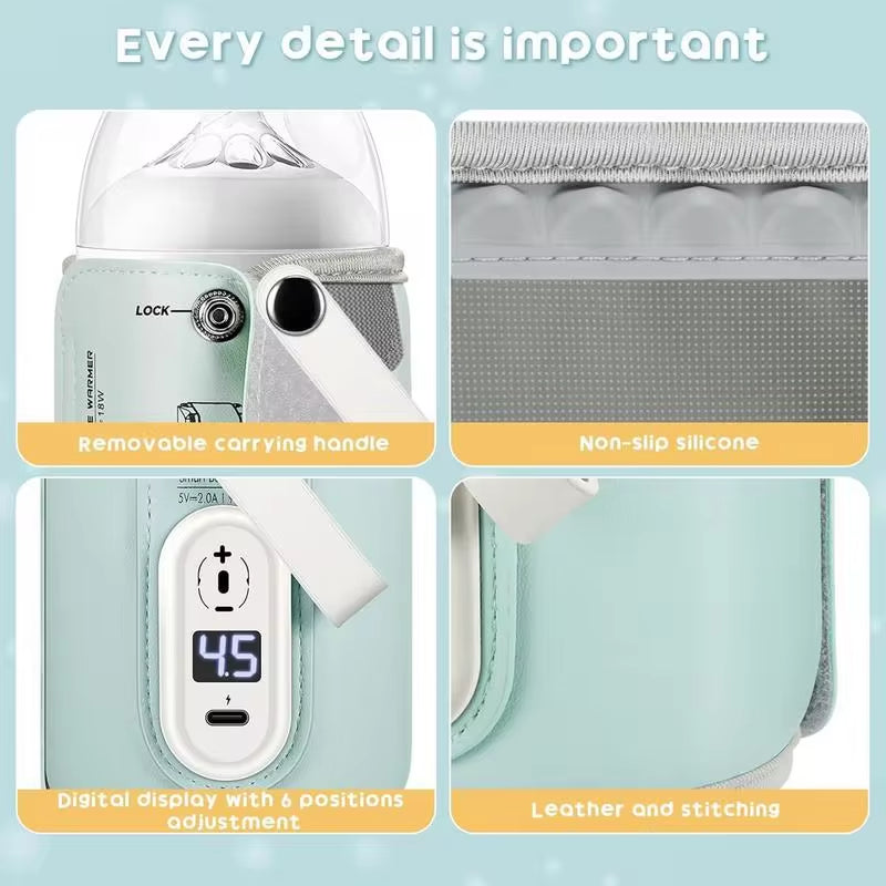 Ultimate Portable USB Baby Bottle Warmer with Insulated Bag – Perfect for On-the-Go Parents!