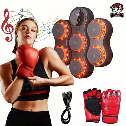 Ultimate Smart Bluetooth Boxing Trainer - USB Rechargeable Wall Target for Home Fitness and Fun