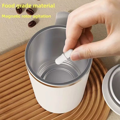 Rechargeable 400ml Automatic Stirring Mug - Portable Electric Stainless Steel Coffee Mixer for Effortless Blending