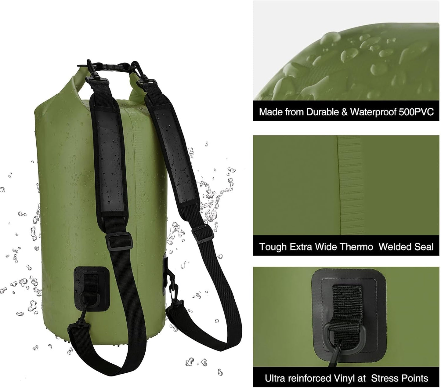 Ultimate Waterproof Floating Dry Bag Backpack with Phone Case - Ideal for Boating, Kayaking, and Fishing (Available in 10L, 20L, 30L, 40L)