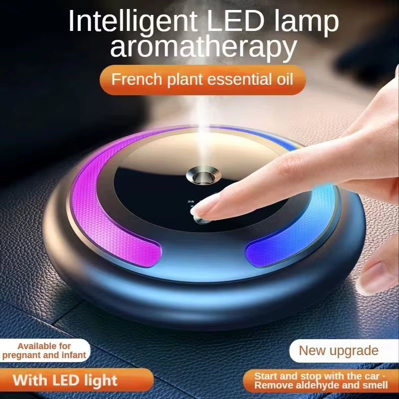 Transform Your Drive: Smart Car Humidifier & Essential Oil Diffuser with LED Light - Aromatherapy Air Freshener