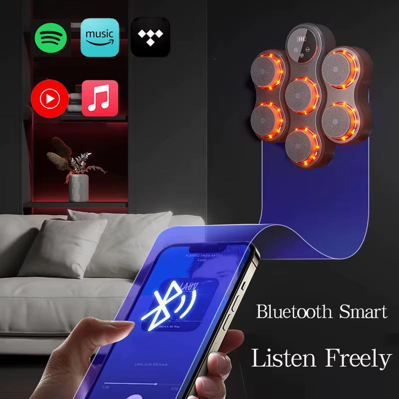 Ultimate Smart Bluetooth Boxing Trainer - USB Rechargeable Wall Target for Home Fitness and Fun