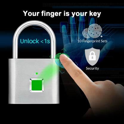 Smart Fingerprint Padlock - Ultimate Portable Anti-Theft Solution for Bags, Drawers, and Suitcases