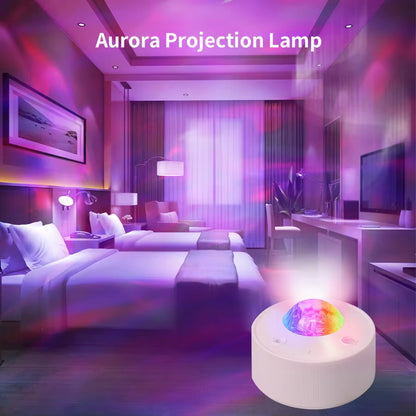 Enchanting Northern Lights LED Galaxy Projector - Bluetooth Music & Star Projection Lamp for Dreamy Bedroom Decor & Perfect Child Gift