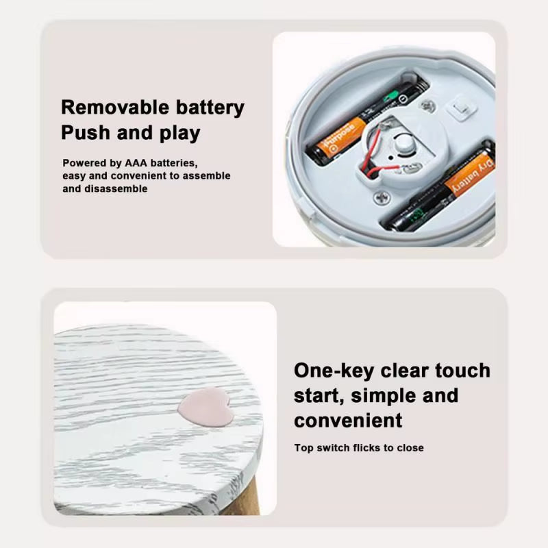 High-Speed 400ML Self-Stirring Coffee Mug with Stylish Wooden Handle - Ideal for Coffee, Milk, and Protein Shakes!