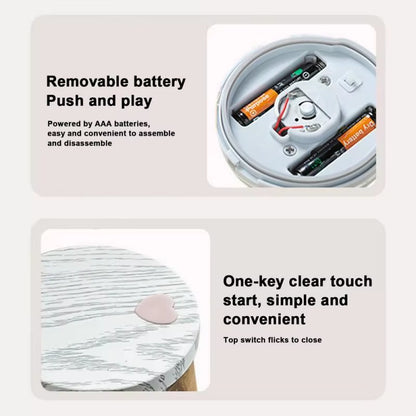 High-Speed 400ML Self-Stirring Coffee Mug with Stylish Wooden Handle - Ideal for Coffee, Milk, and Protein Shakes!