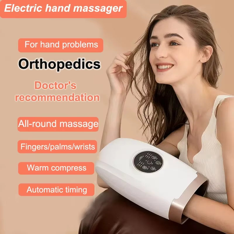 Experience Pain-Free Living: Ultimate Hand Massager with Airbag Compression & Soothing Hot Compress for Arthritis Relief