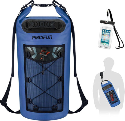 Ultimate Waterproof Floating Dry Bag Backpack with Phone Case - Ideal for Boating, Kayaking, and Fishing (Available in 10L, 20L, 30L, 40L)