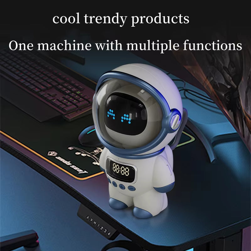 Smart Astronaut Bluetooth Speaker - Portable Wireless Audio with Nightlight, FM Radio & Subwoofer