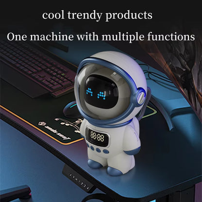 Smart Astronaut Bluetooth Speaker - Portable Wireless Audio with Nightlight, FM Radio & Subwoofer