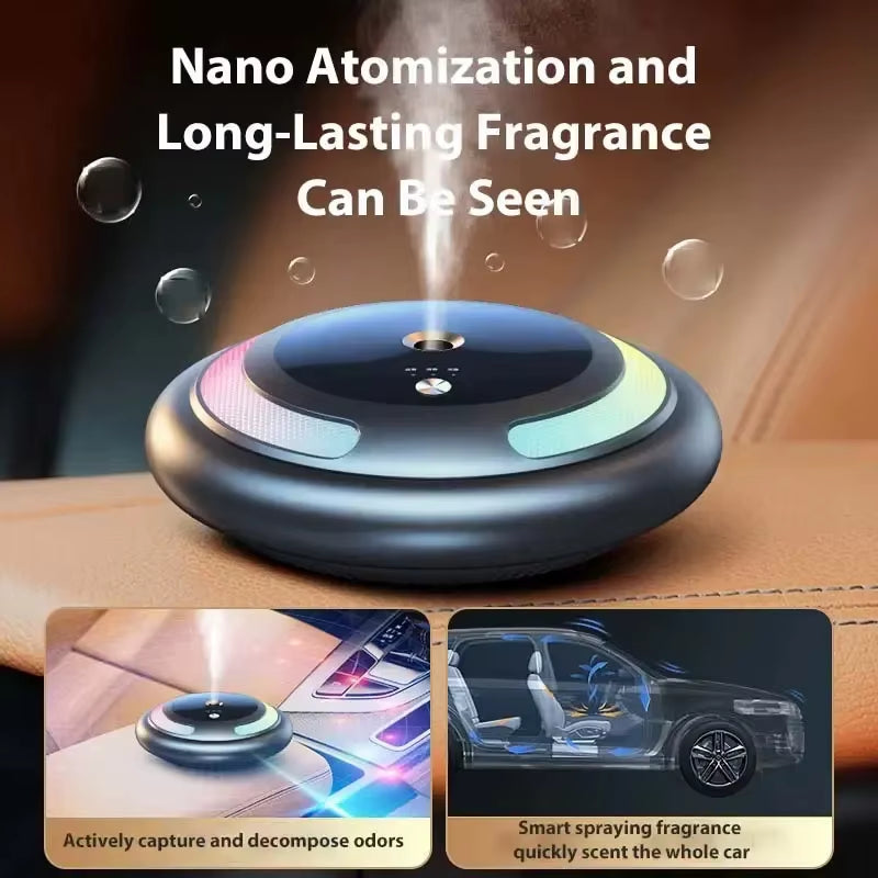 Transform Your Drive: Smart Car Humidifier & Essential Oil Diffuser with LED Light - Aromatherapy Air Freshener