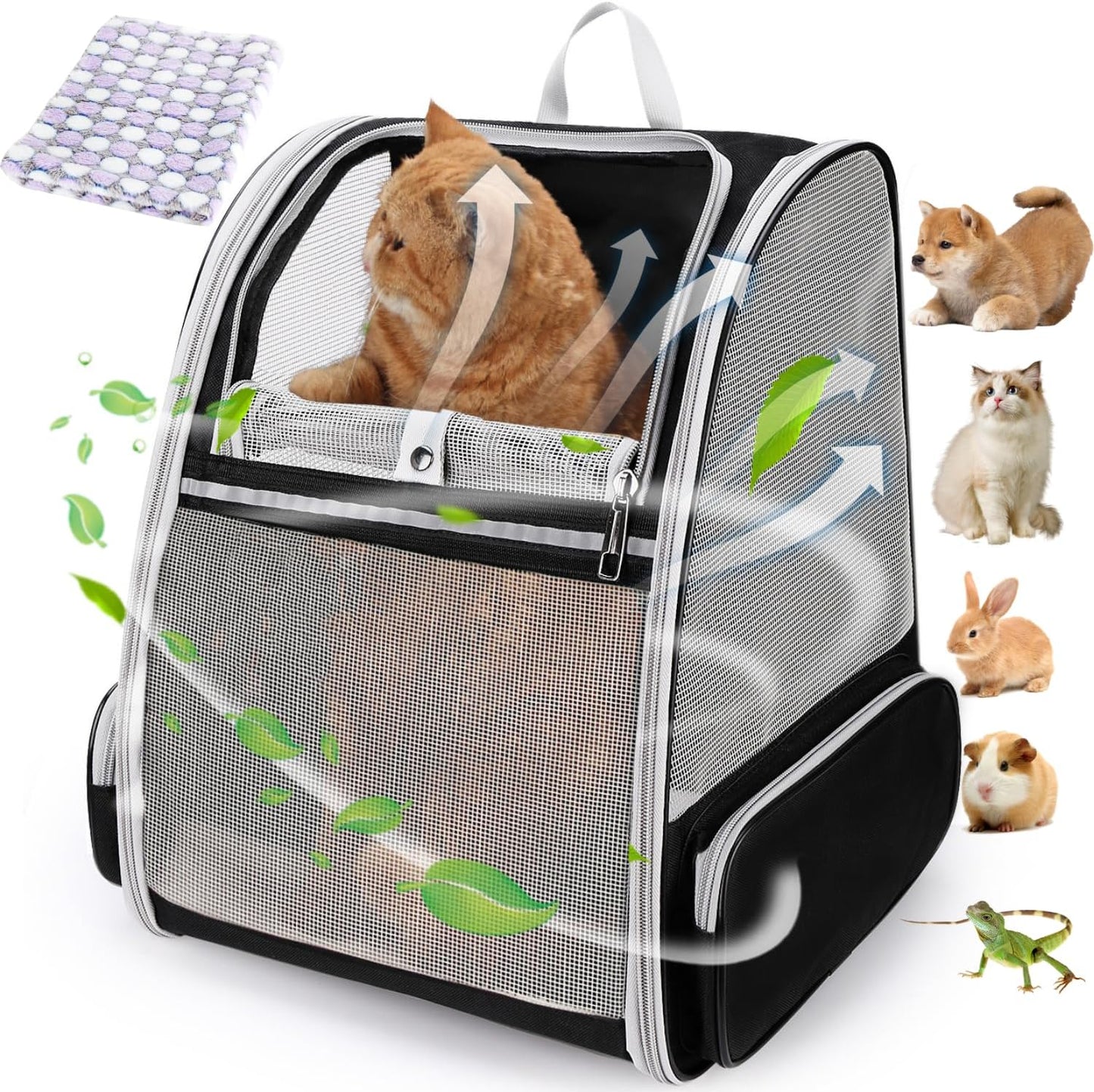 Ultimate Pet Carrier Backpack - Airline Approved, Fully Ventilated Mesh for Dogs & Cats - Perfect for Travel, Hiking & Outdoor Adventures!
