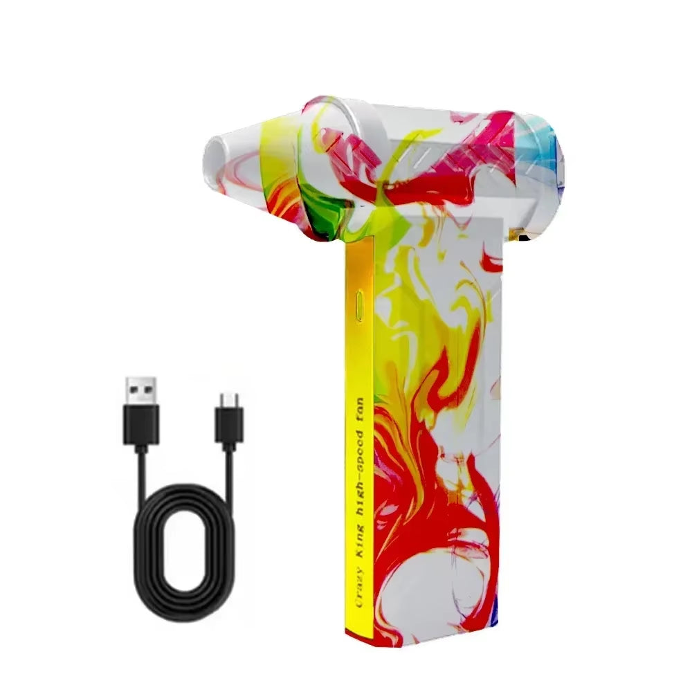 High-Speed 800,000RPM USB Rechargeable Turbo Air Blower - Powerful Brushless Motor Dust Removal Fan