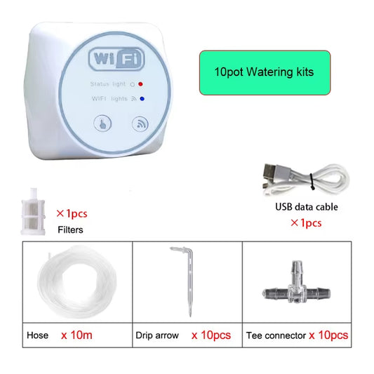 Smart WiFi Garden Irrigation System - Automatic Drip Watering Controller with Mobile App Timer
