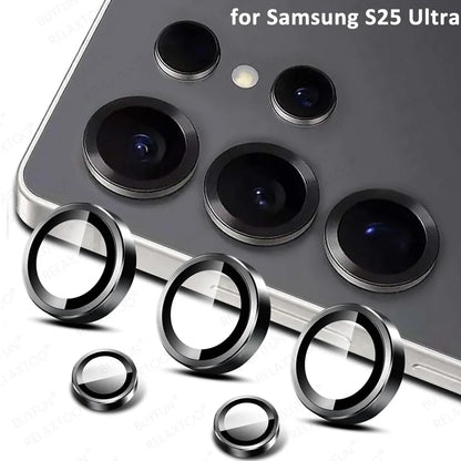 Samung S25 Ultra Glass HD Lens Ring for Samsung Galaxy S25Ultra S 25 plus Samsungs25 S25U 5G 3D Metal Camera Protector Case Cap