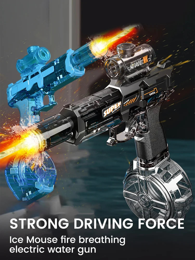 LED Electric Water Gun with Automatic Sensor Lights – Powerful Water Blaster for Kids, Teens & Adults | Summer Outdoor Beach Toy