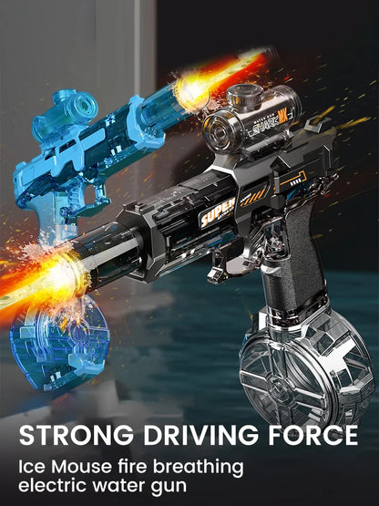 LED Electric Water Gun with Automatic Sensor Lights – Powerful Water Blaster for Kids, Teens & Adults | Summer Outdoor Beach Toy