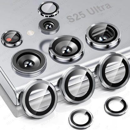 Samung S25 Ultra Glass HD Lens Ring for Samsung Galaxy S25Ultra S 25 plus Samsungs25 S25U 5G 3D Metal Camera Protector Case Cap