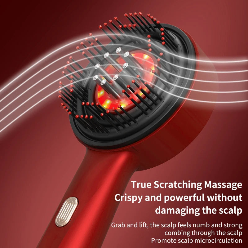 Revitalize Your Hair: Electric Massage Comb with Vibration & Red Light Therapy for Ultimate Hair Growth and Scalp Health!