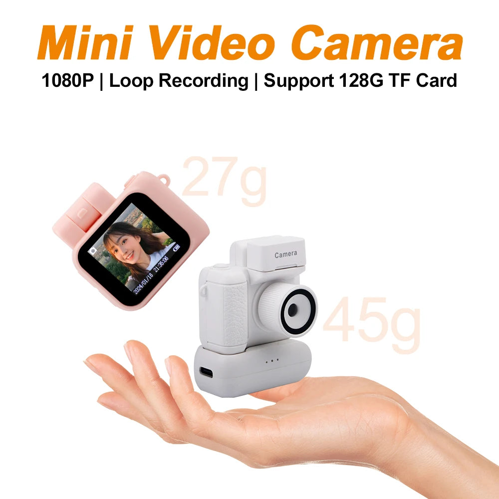 Ultra Compact Retro Mini Camera Y4000 - Capture Stunning HD 1080P Videos with Built-in Screen, Flash Lamp & Battery Dock!