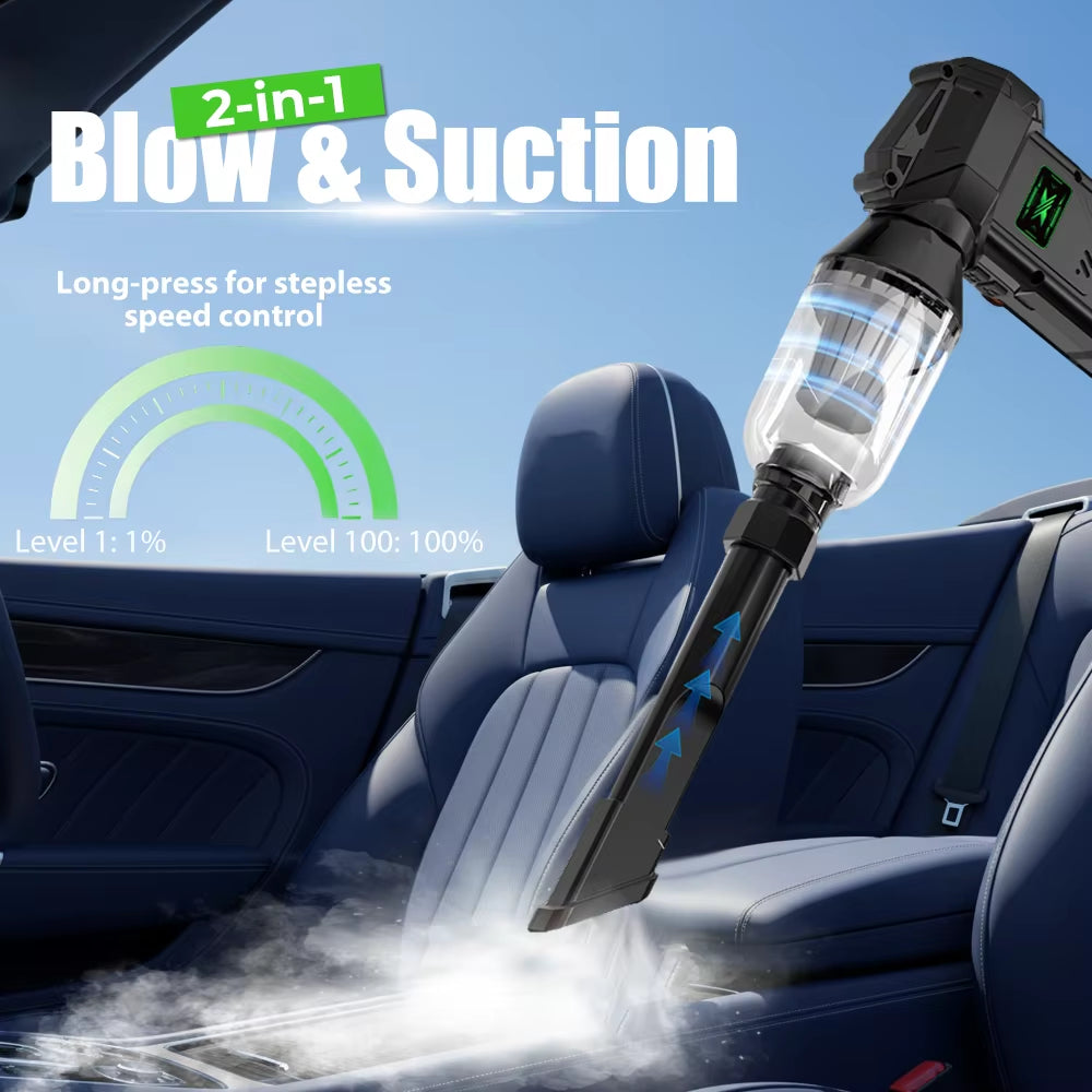 Ultra-Powerful Turbo Air Blower – High-Speed Brushless Fan with LED Lighting