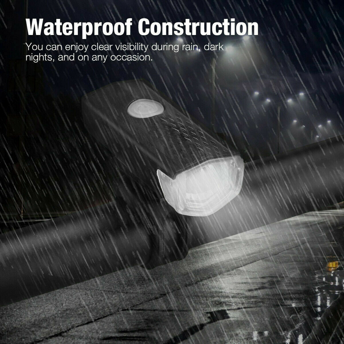 Ultimate USB Rechargeable LED Bicycle Headlight - Waterproof Front & Rear Lights for Safe Night Riding