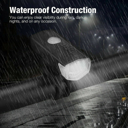 Ultimate USB Rechargeable LED Bicycle Headlight - Waterproof Front & Rear Lights for Safe Night Riding