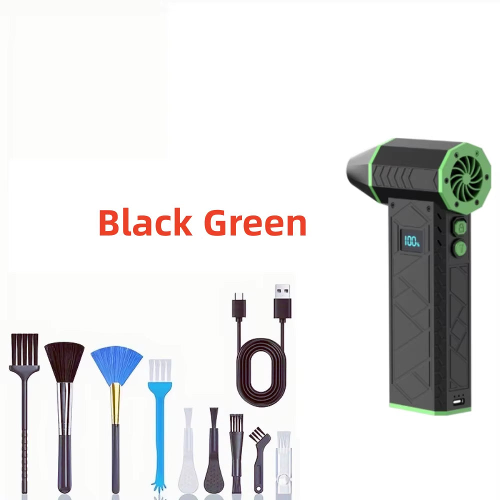 High-Speed Electric Air Blower 180,000 RPM with Digital Display - Portable Turbo Fan for Powerful Dust Removal