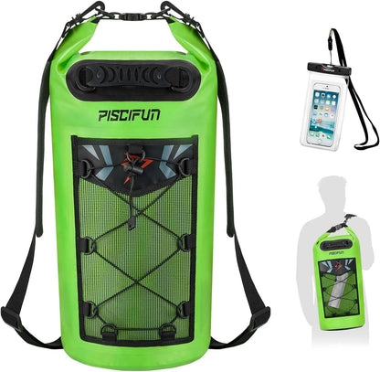 Ultimate Waterproof Floating Dry Bag Backpack with Phone Case - Ideal for Boating, Kayaking, and Fishing (Available in 10L, 20L, 30L, 40L)